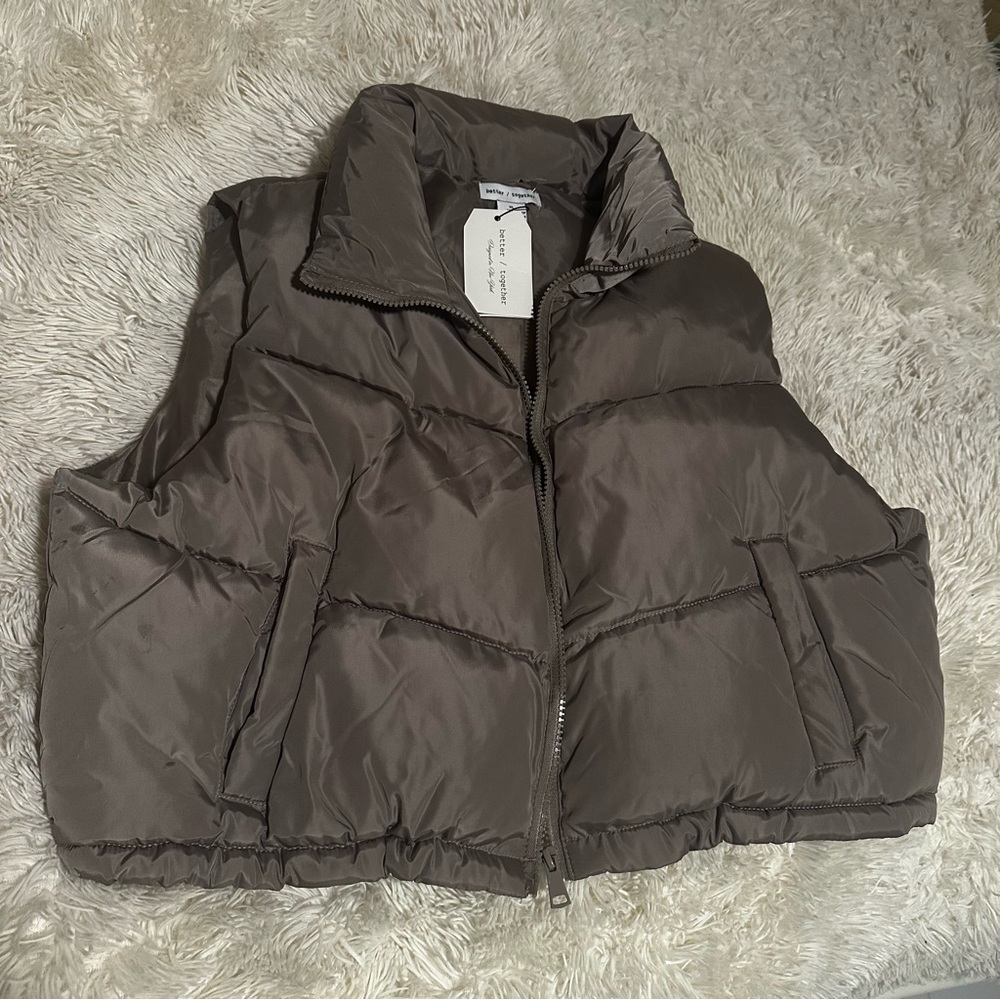 Better Together Brown Puffer Vest - Picture 3 of 10
